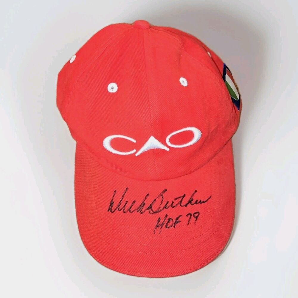Dick Butkus Autographed CAO Cigars Italia Hat - Inscribed "HOF 79" - Chicago...